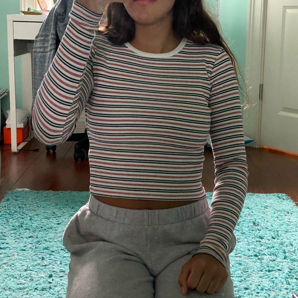 Brandy Melville Tops - Brandy Melville Long Sleeve Stripped Top